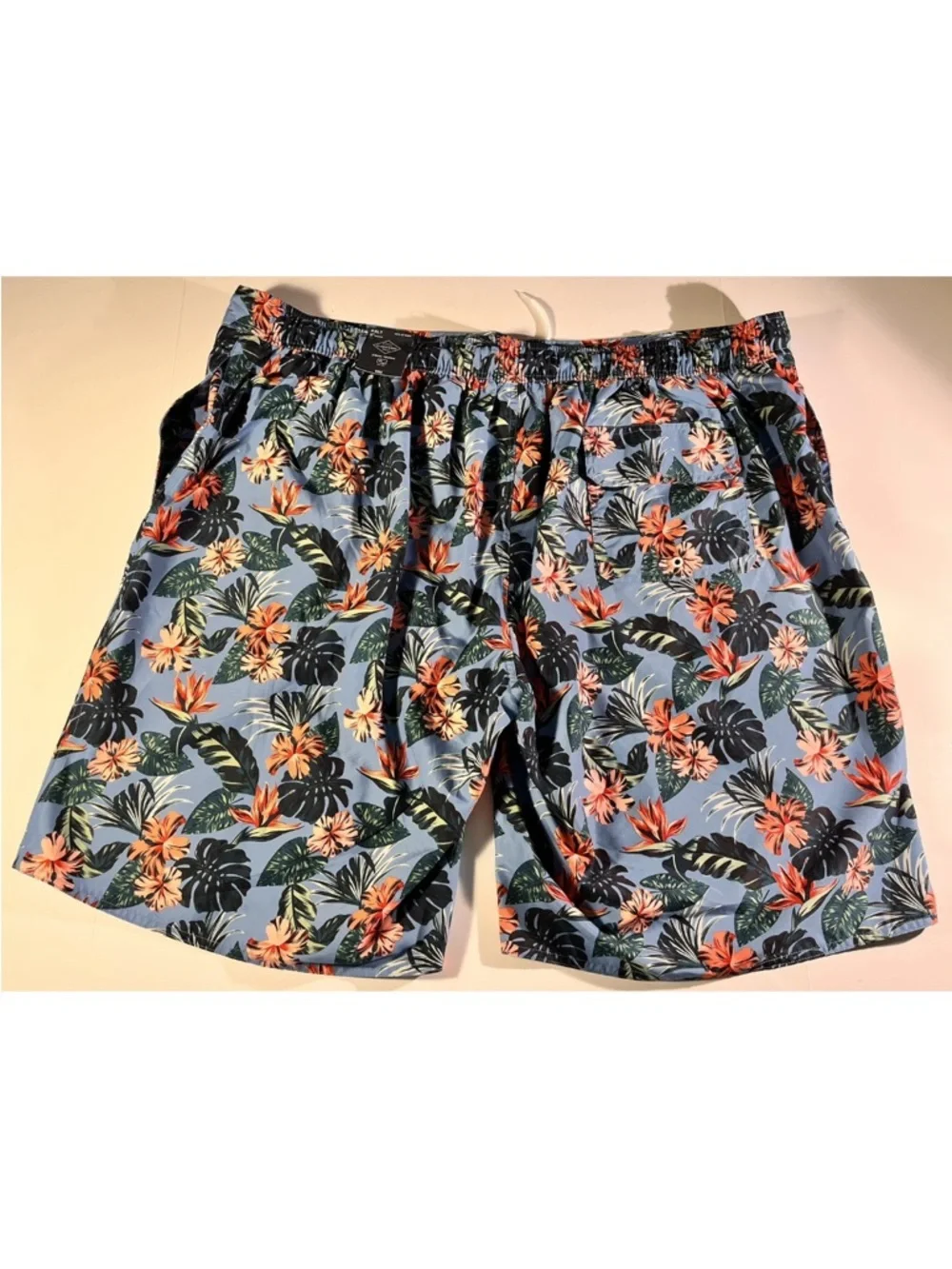 Men's Tropical Floral Swim Trunks - Light Blue
